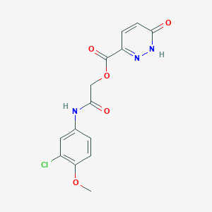 molecular formula C14H12ClN3O5 B7522748 [2-(3-chloro-4-methoxyanilino)-2-oxoethyl] 6-oxo-1H-pyridazine-3-carboxylate 