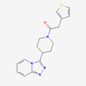 2-Thiophen-3-yl-1-[4-([1,2,4]triazolo[4,3-a]pyridin-3-yl)piperidin-1-yl]ethanone