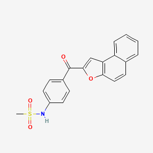 molecular formula C20H15NO4S B7522816 N-[4-(benzo[e][1]benzofuran-2-carbonyl)phenyl]methanesulfonamide 