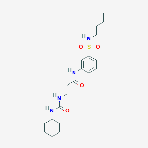 N-[3-(butylsulfamoyl)phenyl]-3-(cyclohexylcarbamoylamino)propanamide