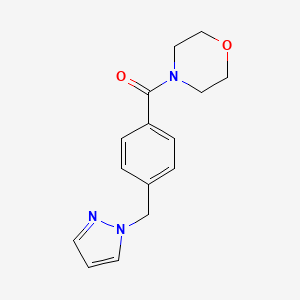 molecular formula C15H17N3O2 B7522851 Morpholin-4-yl-[4-(pyrazol-1-ylmethyl)phenyl]methanone 