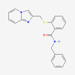 N-benzyl-2-(imidazo[1,2-a]pyridin-2-ylmethylsulfanyl)benzamide