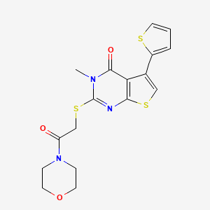 3-Methyl-2-(2-morpholin-4-yl-2-oxoethyl)sulfanyl-5-thiophen-2-ylthieno[2,3-d]pyrimidin-4-one