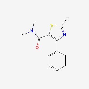 molecular formula C13H14N2OS B7522887 N,N,2-trimethyl-4-phenyl-1,3-thiazole-5-carboxamide 