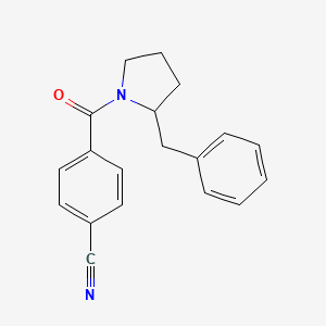 molecular formula C19H18N2O B7522897 4-(2-Benzylpyrrolidine-1-carbonyl)benzonitrile 