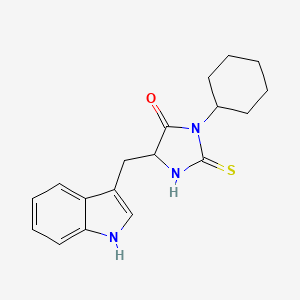 3-cyclohexyl-5-(1H-indol-3-ylmethyl)-2-sulfanylideneimidazolidin-4-one