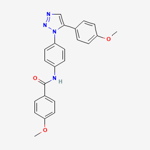 4-methoxy-N-{4-[5-(4-methoxyphenyl)-1H-1,2,3-triazol-1-yl]phenyl}benzamide