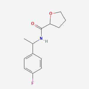 molecular formula C13H16FNO2 B7522921 N-[1-(4-fluorophenyl)ethyl]oxolane-2-carboxamide 