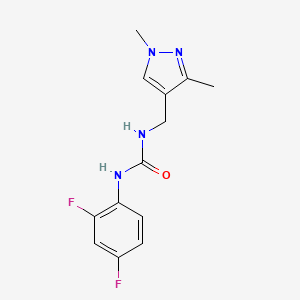 1-(2,4-Difluorophenyl)-3-[(1,3-dimethylpyrazol-4-yl)methyl]urea