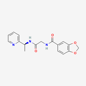 N-[2-oxo-2-[[(1S)-1-pyridin-2-ylethyl]amino]ethyl]-1,3-benzodioxole-5-carboxamide