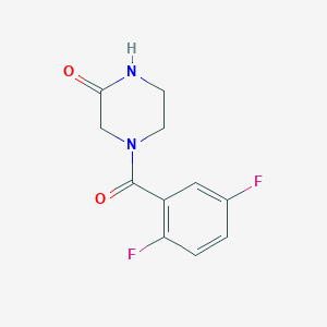 molecular formula C11H10F2N2O2 B7522961 4-(2,5-Difluorobenzoyl)piperazin-2-one 