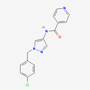 N-[1-[(4-chlorophenyl)methyl]pyrazol-4-yl]pyridine-4-carboxamide