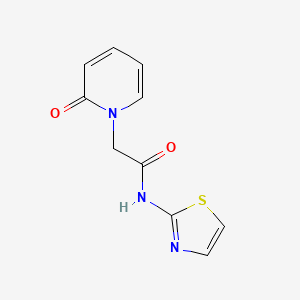 molecular formula C10H9N3O2S B7522976 2-(2-oxopyridin-1-yl)-N-(1,3-thiazol-2-yl)acetamide 