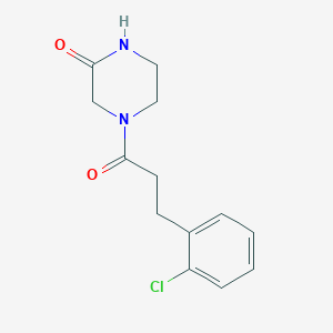 4-[3-(2-Chlorophenyl)propanoyl]piperazin-2-one