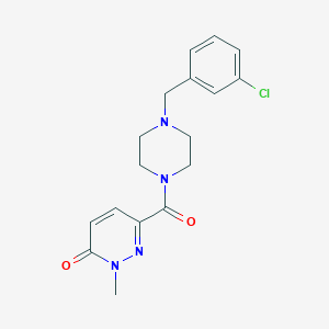 6-[4-[(3-Chlorophenyl)methyl]piperazine-1-carbonyl]-2-methylpyridazin-3-one