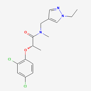 molecular formula C16H19Cl2N3O2 B7523019 (2S)-2-(2,4-dichlorophenoxy)-N-[(1-ethylpyrazol-4-yl)methyl]-N-methylpropanamide 