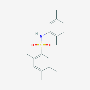 molecular formula C17H21NO2S B7523088 N-(2,5-dimethylphenyl)-2,4,5-trimethylbenzene-1-sulfonamide 