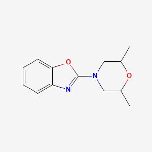 molecular formula C13H16N2O2 B7523101 2-(2,6-Dimethylmorpholin-4-yl)-1,3-benzoxazole 