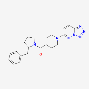 molecular formula C21H25N7O B7523108 (2-Benzylpyrrolidin-1-yl)-[1-(tetrazolo[1,5-b]pyridazin-6-yl)piperidin-4-yl]methanone 