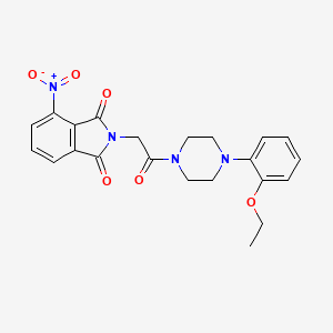 molecular formula C22H22N4O6 B7523115 2-[2-[4-(2-Ethoxyphenyl)piperazin-1-yl]-2-oxoethyl]-4-nitroisoindole-1,3-dione 