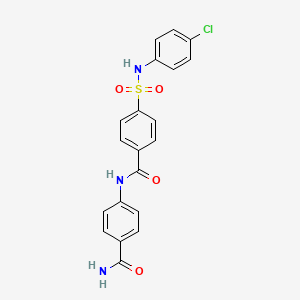 4-[[4-[(4-Chlorophenyl)sulfamoyl]benzoyl]amino]benzamide