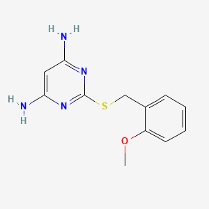 2-[(2-Methoxyphenyl)methylsulfanyl]pyrimidine-4,6-diamine