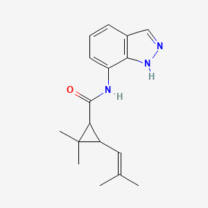 N-(1H-indazol-7-yl)-2,2-dimethyl-3-(2-methylprop-1-enyl)cyclopropane-1-carboxamide