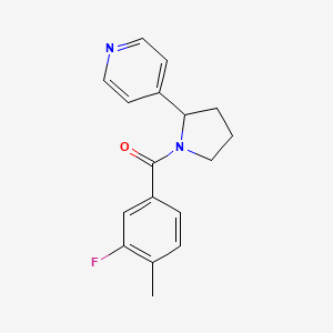 molecular formula C17H17FN2O B7523198 (3-Fluoro-4-methylphenyl)-(2-pyridin-4-ylpyrrolidin-1-yl)methanone 