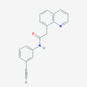 molecular formula C19H14N2O B7523217 N-(3-ethynylphenyl)-2-quinolin-8-ylacetamide 