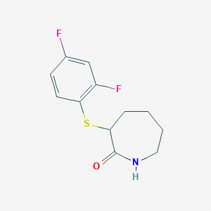 3-(2,4-Difluorophenyl)sulfanylazepan-2-one