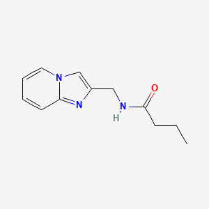 molecular formula C12H15N3O B7523280 N-(imidazo[1,2-a]pyridin-2-ylmethyl)butanamide 