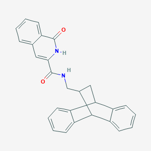 molecular formula C27H22N2O2 B7523298 1-oxo-N-(15-tetracyclo[6.6.2.02,7.09,14]hexadeca-2,4,6,9,11,13-hexaenylmethyl)-2H-isoquinoline-3-carboxamide 