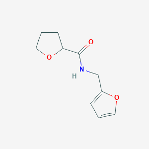 molecular formula C10H13NO3 B7523313 N-(furan-2-ylmethyl)oxolane-2-carboxamide 