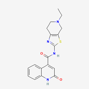 N-(5-ethyl-6,7-dihydro-4H-[1,3]thiazolo[5,4-c]pyridin-2-yl)-2-oxo-1H-quinoline-4-carboxamide