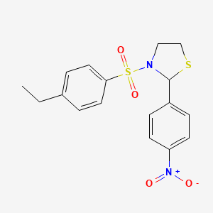 3-[(4-Ethylphenyl)sulfonyl]-2-(4-nitrophenyl)-1,3-thiazolidine