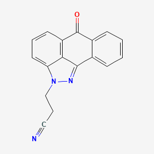 3-(8-Oxo-14,15-diazatetracyclo[7.6.1.02,7.013,16]hexadeca-1(15),2,4,6,9(16),10,12-heptaen-14-yl)propanenitrile