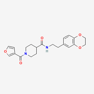 N-[2-(2,3-dihydro-1,4-benzodioxin-6-yl)ethyl]-1-(furan-3-carbonyl)piperidine-4-carboxamide