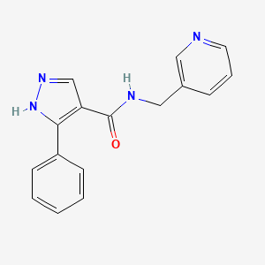 5-phenyl-N-(pyridin-3-ylmethyl)-1H-pyrazole-4-carboxamide