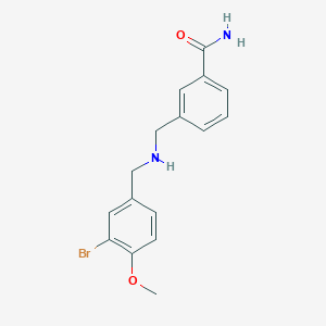 3-[[(3-Bromo-4-methoxyphenyl)methylamino]methyl]benzamide