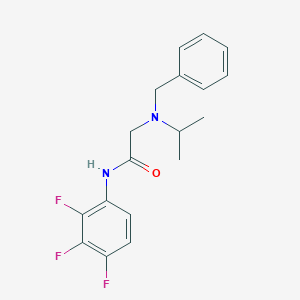 2-[benzyl(propan-2-yl)amino]-N-(2,3,4-trifluorophenyl)acetamide