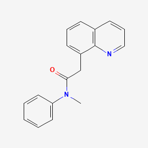 molecular formula C18H16N2O B7523466 N-methyl-N-phenyl-2-quinolin-8-ylacetamide 