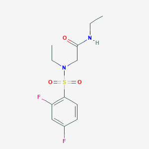 2-[(2,4-difluorophenyl)sulfonyl-ethylamino]-N-ethylacetamide