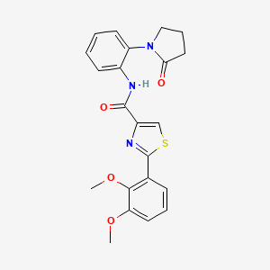 2-(2,3-dimethoxyphenyl)-N-[2-(2-oxopyrrolidin-1-yl)phenyl]-1,3-thiazole-4-carboxamide