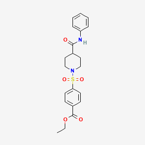 Ethyl 4-[4-(phenylcarbamoyl)piperidin-1-yl]sulfonylbenzoate