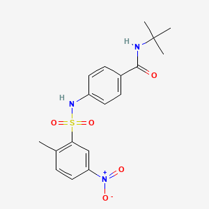 N-tert-butyl-4-[(2-methyl-5-nitrophenyl)sulfonylamino]benzamide