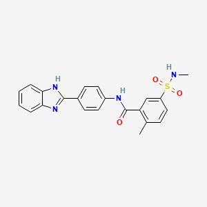 N-[4-(1H-benzimidazol-2-yl)phenyl]-2-methyl-5-(methylsulfamoyl)benzamide