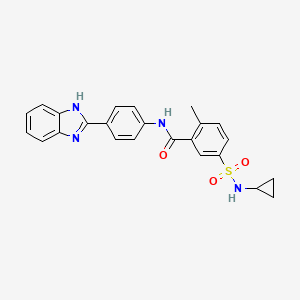 N-[4-(1H-benzimidazol-2-yl)phenyl]-5-(cyclopropylsulfamoyl)-2-methylbenzamide