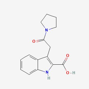 3-(2-oxo-2-pyrrolidin-1-ylethyl)-1H-indole-2-carboxylic acid