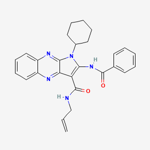 2-benzamido-1-cyclohexyl-N-prop-2-enylpyrrolo[3,2-b]quinoxaline-3-carboxamide