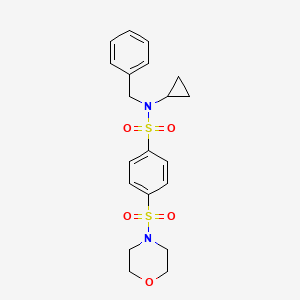 N-benzyl-N-cyclopropyl-4-morpholin-4-ylsulfonylbenzenesulfonamide